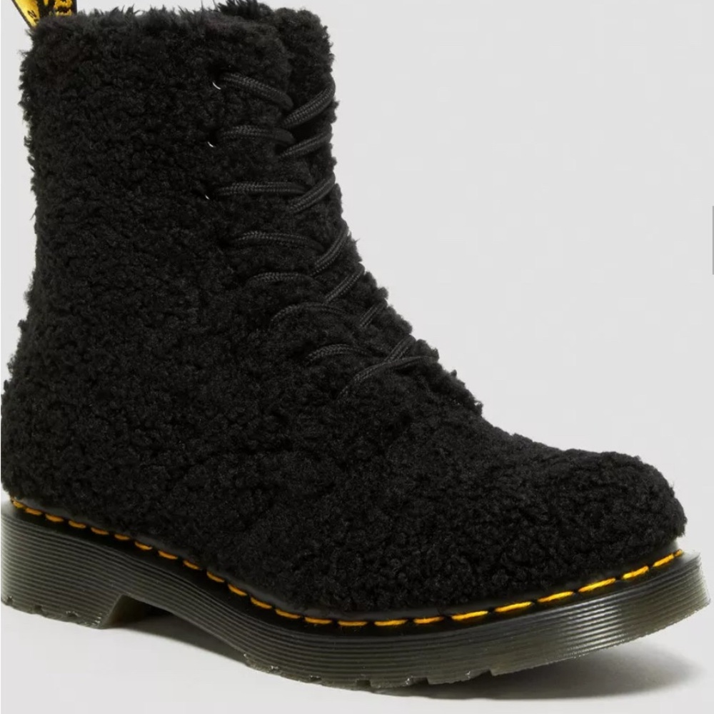 Dr.Martens boots 1460 PASCAL WOMEN'S FAUX SHEARLING Women's Black Fleece 10